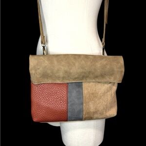 Anthropologie Janis Crossbody Bag Purse Tan Multi